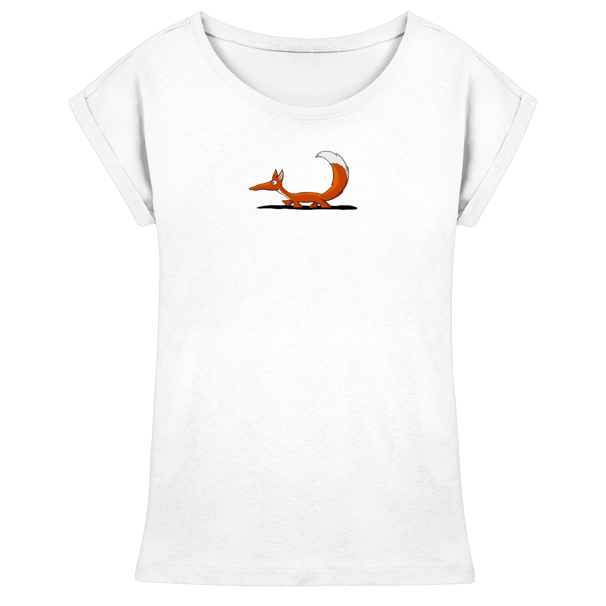 Lässiger cooler Fuchs | Mr. Fox, der Schleicher - Womens Extended Shoulder T-Shirt