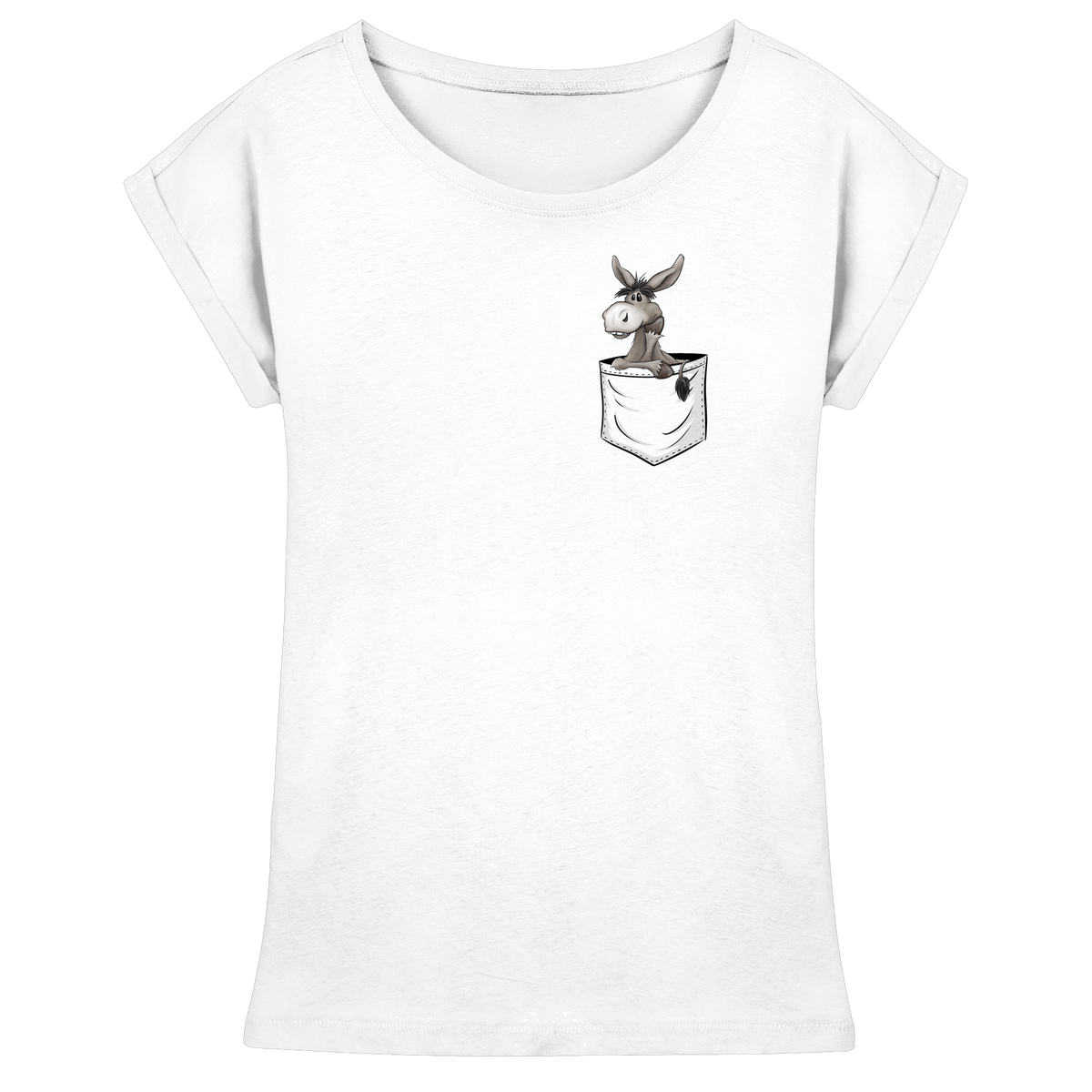 Bockiger Esel in Deiner Tasche - Womens Extended Shoulder T-Shirt