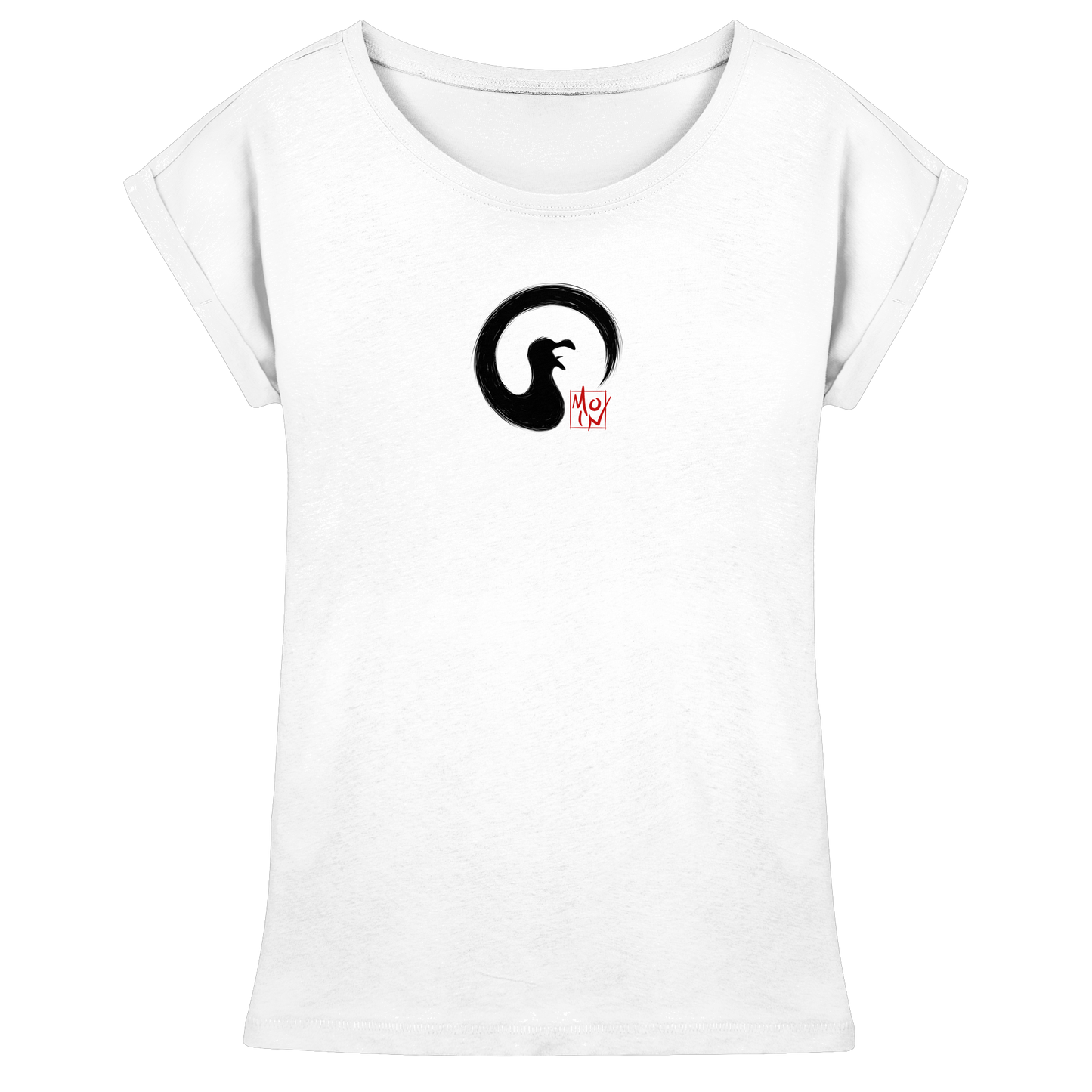 Moin kreischende japanische Enso Möwe - Womens Extended Shoulder T-Shirt