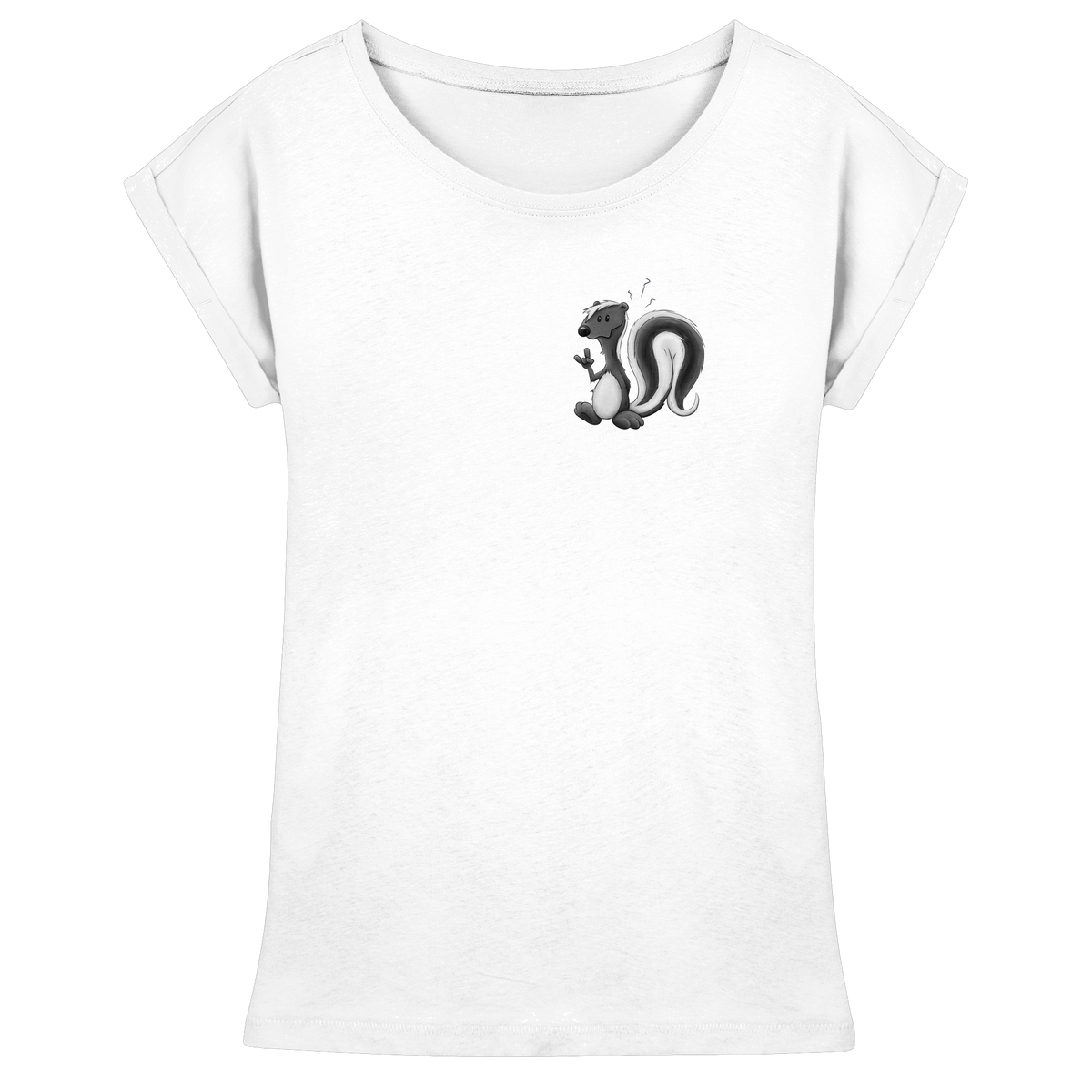 Lustig stinkiges Stinktier - Womens Extended Shoulder T-Shirt