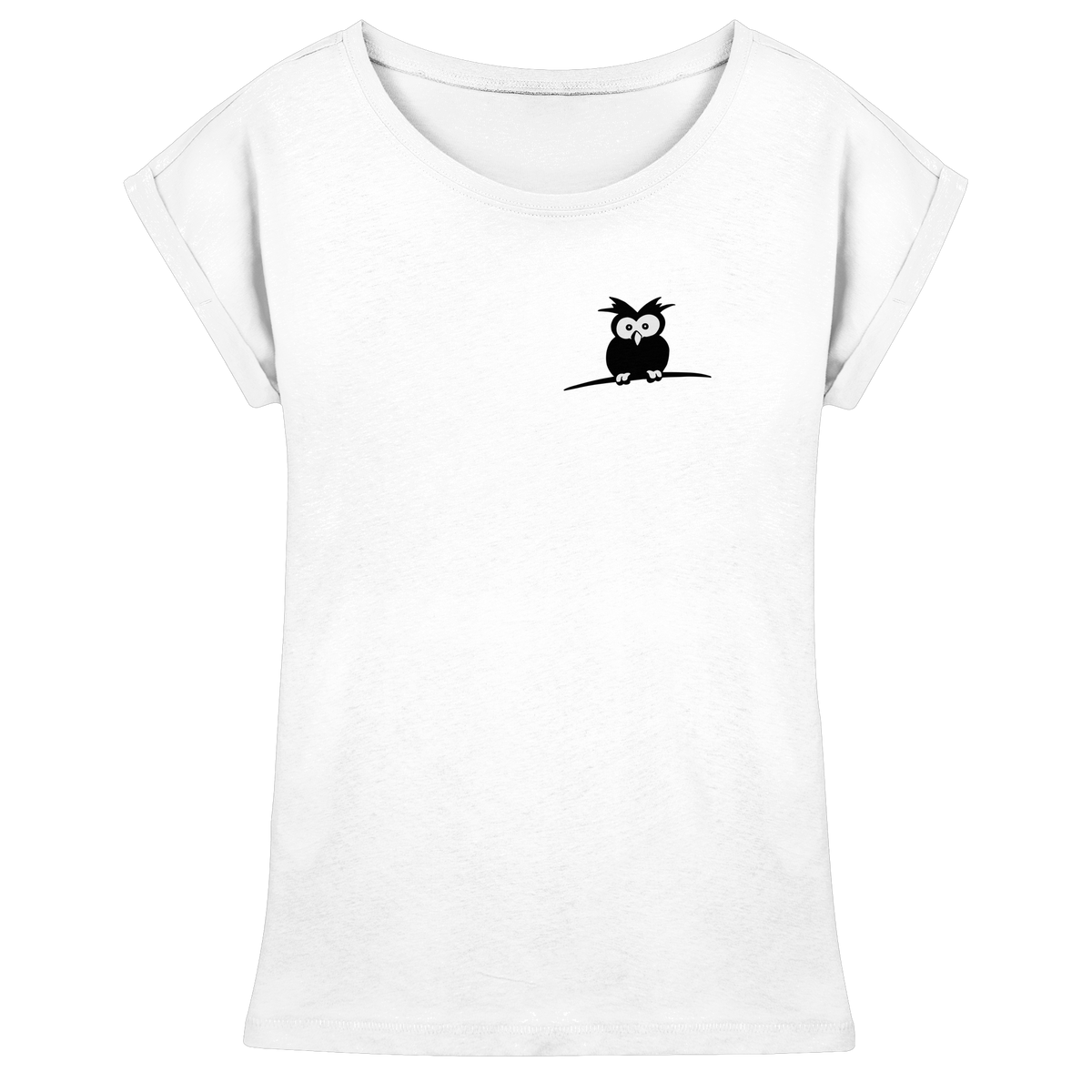 Kleine struppige Eule - Womens Extended Shoulder T-Shirt