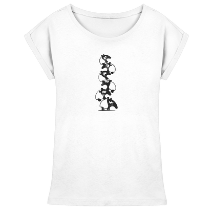 Lustiger Haufen aus Schabracken-Tapiren - Womens Extended Shoulder T-Shirt