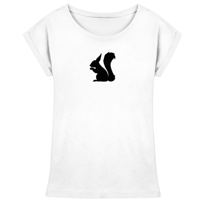 Eichhörnchen Silhouette - Womens Extended Shoulder T-Shirt