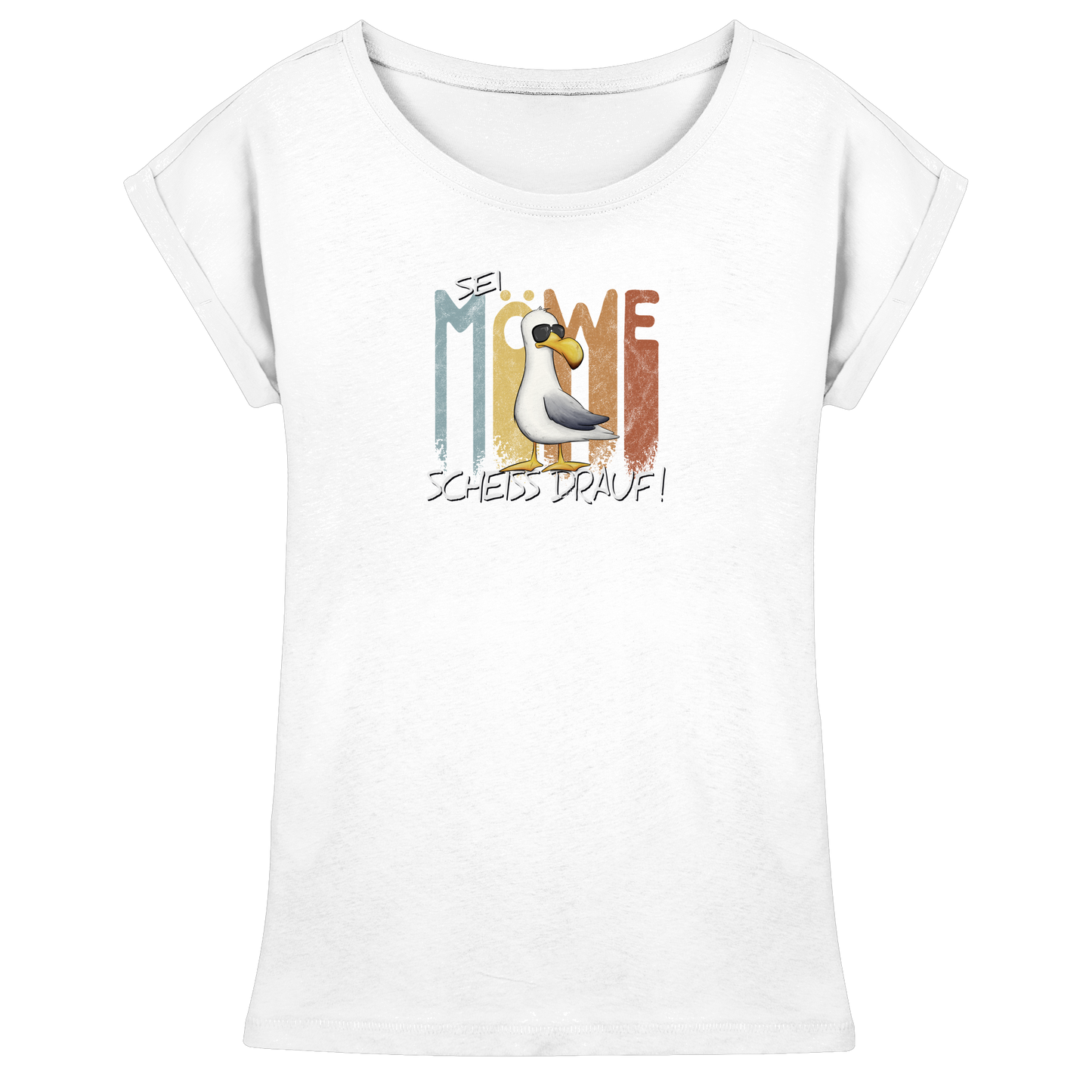 Sei Möwe Scheiß Drauf  - Womens Extended Shoulder T-Shirt