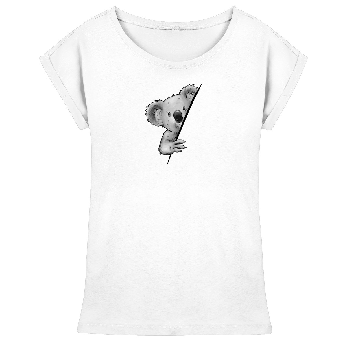 Koala Bär Illustration - Womens Extended Shoulder T-Shirt