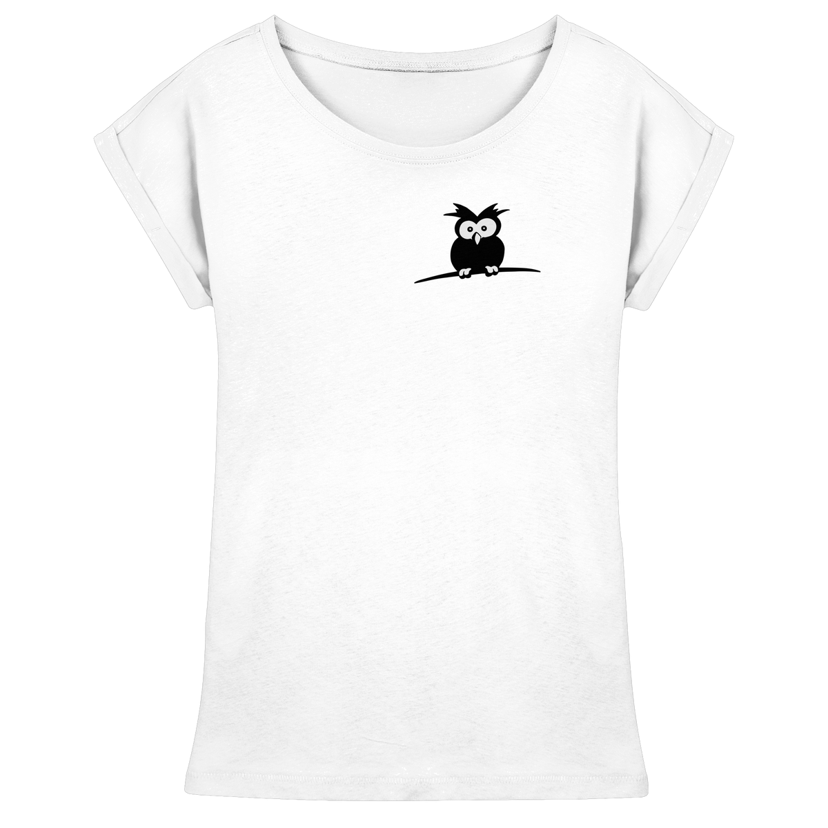 Kleine struppige Eule - Womens Extended Shoulder T-Shirt