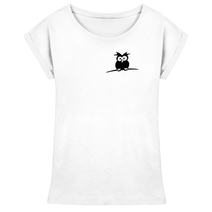 Kleine struppige Eule - Womens Extended Shoulder T-Shirt