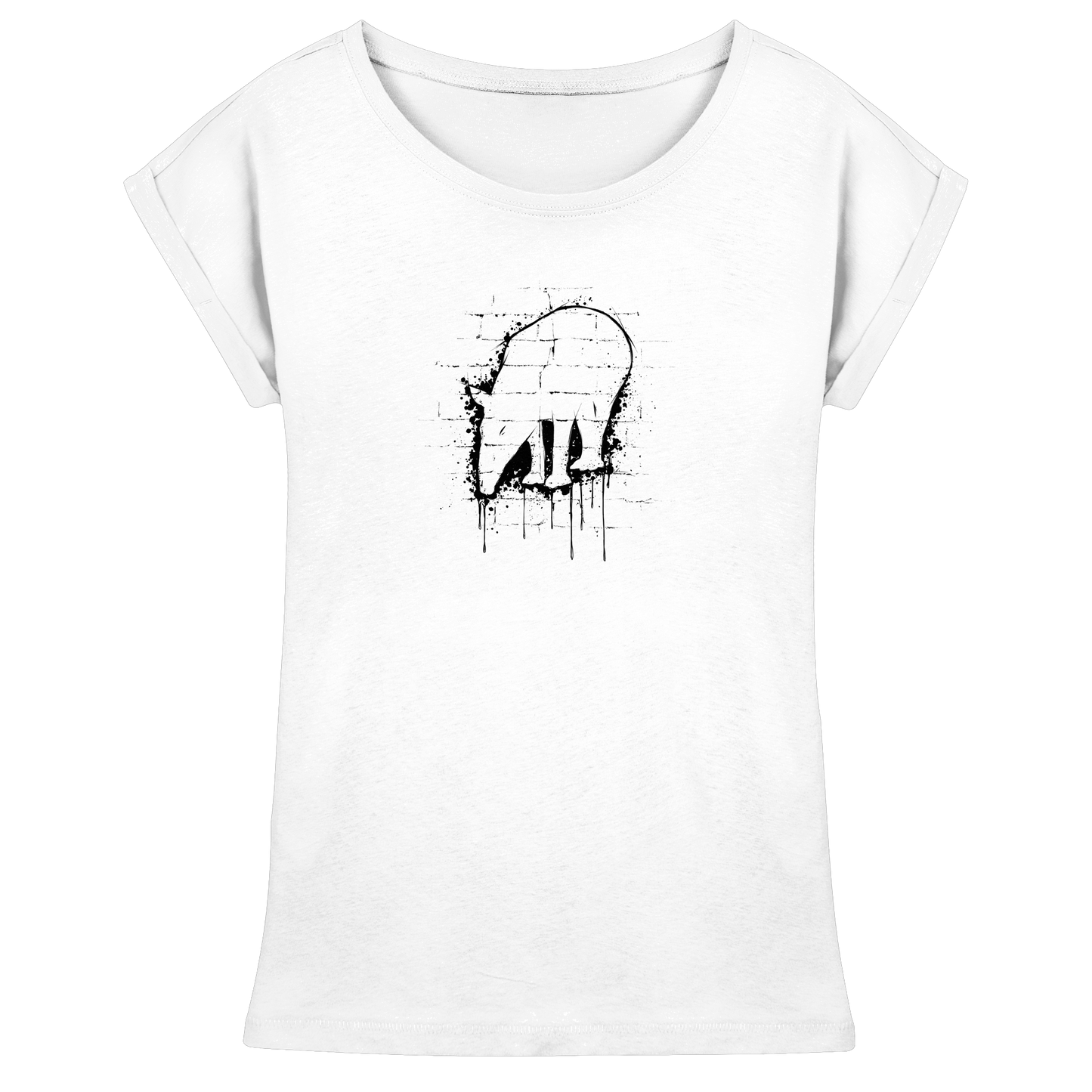 Urban Street Art Tapir Silhouette - Womens Extended Shoulder T-Shirt