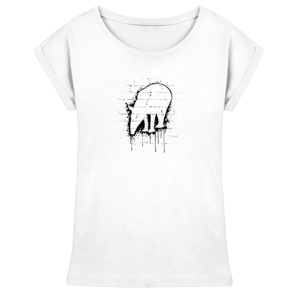 Urban Street Art Tapir Silhouette - Womens Extended Shoulder T-Shirt