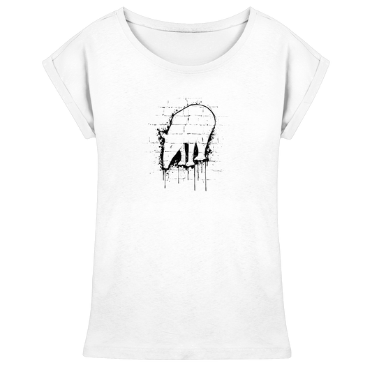 Urban Street Art Tapir Silhouette - Womens Extended Shoulder T-Shirt