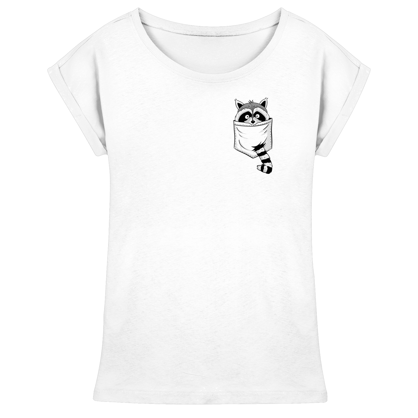 Waschbär in Deiner Tasche - Womens Extended Shoulder T-Shirt