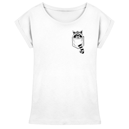 Waschbär in Deiner Tasche - Womens Extended Shoulder T-Shirt