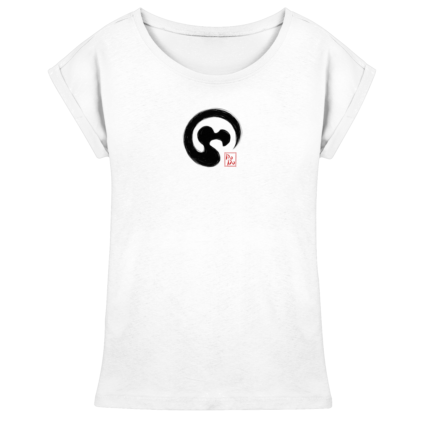 Zen Dodo im japanischen Enso Kreis - Womens Extended Shoulder T-Shirt
