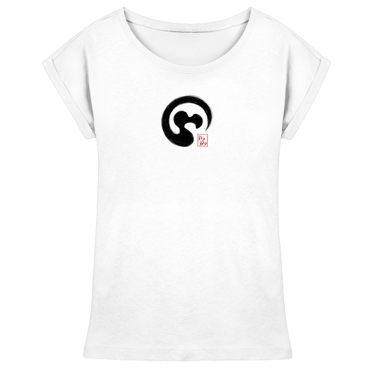Zen Dodo im japanischen Enso Kreis - Womens Extended Shoulder T-Shirt