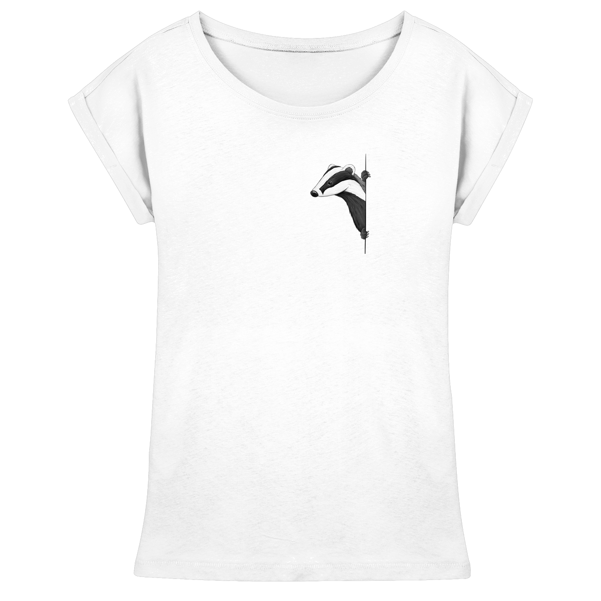 Lässiger Dachs Meister Grimbart - Womens Extended Shoulder T-Shirt