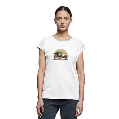Lässiger Retro Sundown Tapir - Womens Extended Shoulder T-Shirt