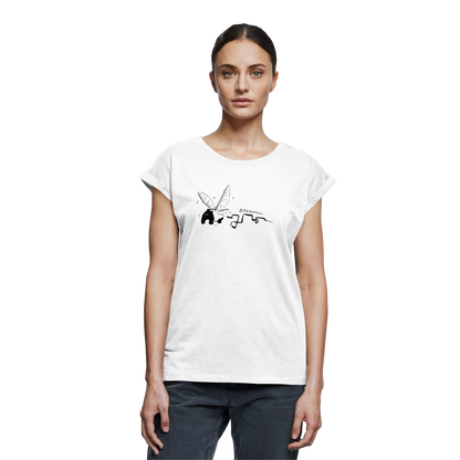 zauberhaft flatternde Tapir Fee - Womens Extended Shoulder T-Shirt