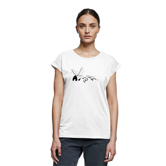 zauberhaft flatternde Tapir Fee - Womens Extended Shoulder T-Shirt