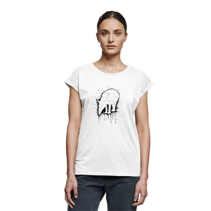 Urban Street Art Tapir Silhouette - Womens Extended Shoulder T-Shirt