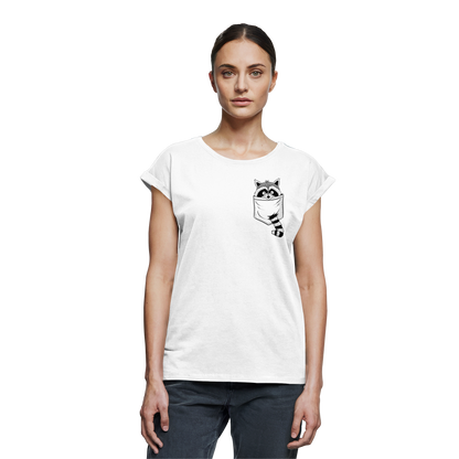 Waschbär in Deiner Tasche - Womens Extended Shoulder T-Shirt