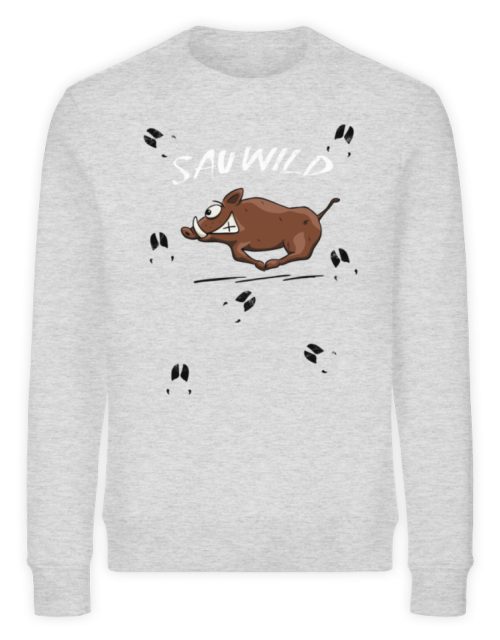 Sauwild wilde Sau | Wildschwein Keiler - Unisex Organic Sweatshirt-6892