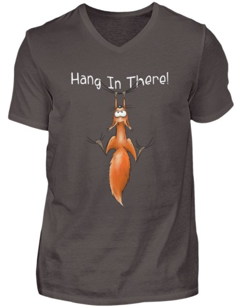 Hang In There | Lässiges Eichhörnchen - Herren V-Neck Shirt-2618