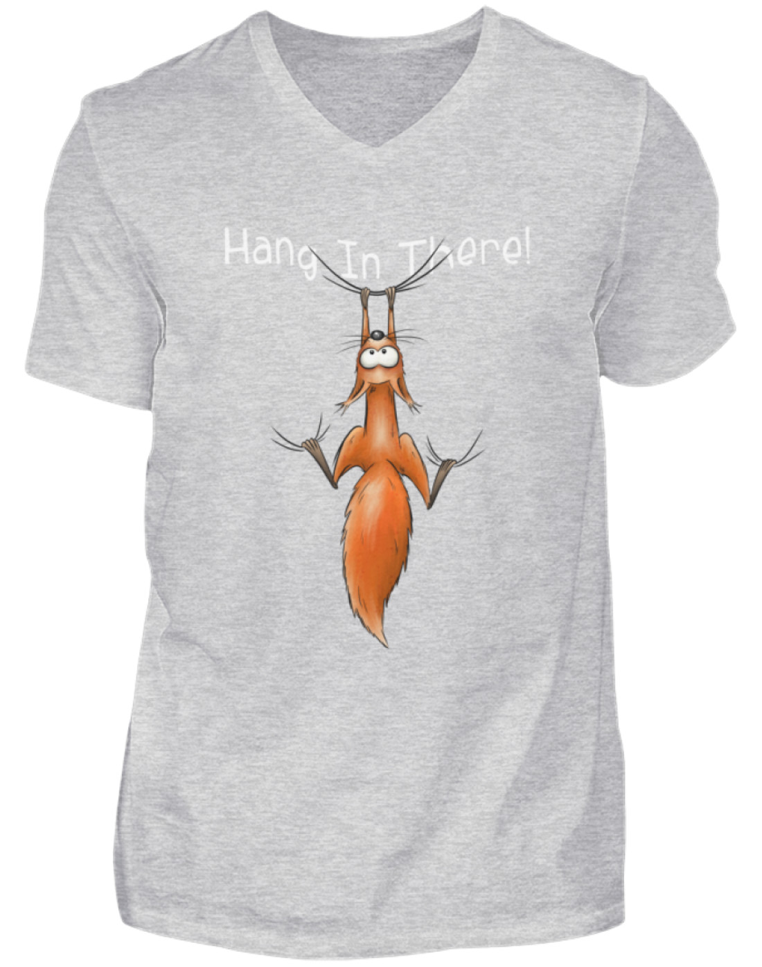 Hang In There | Lässiges Eichhörnchen - Herren V-Neck Shirt-236