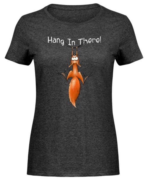 Hang In There | Lässiges Eichhörnchen - Damen Melange Shirt-6808