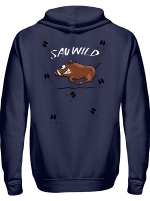 Sauwild wilde Sau | Wildschwein Keiler - Zip-Hoodie-198