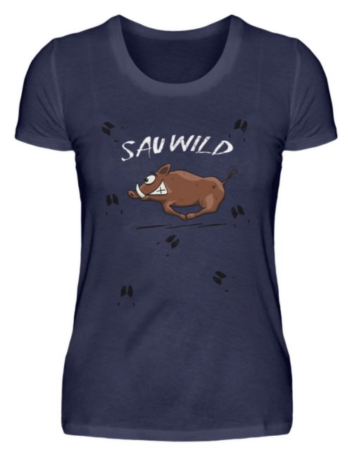 Sauwild wilde Sau | Wildschwein Keiler - Damen Premiumshirt-198