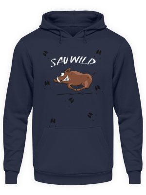 Sauwild wilde Sau | Wildschwein Keiler - Unisex Kapuzenpullover Hoodie-1698