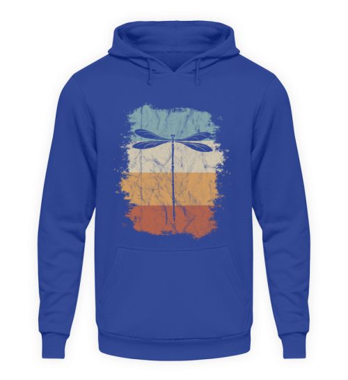 Retro Art Libelle | Vitage Libellen-Silhouette - Unisex Kapuzenpullover Hoodie-668