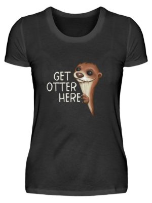 Get Otter Here | Lustiger Otter Kalauer - Damen Premiumshirt-16