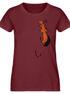 kletterndes Eichhörnchen mit Spuren - Damen Premium Organic Shirt-6883