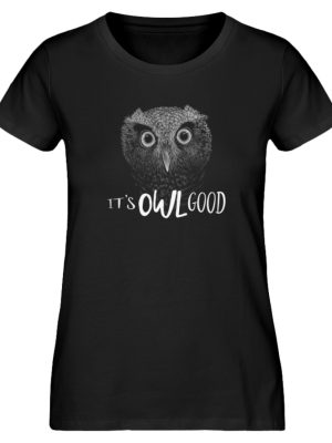 It-s OWL Good | Kritzel-Kunst-Eule - Damen Premium Organic Shirt-16