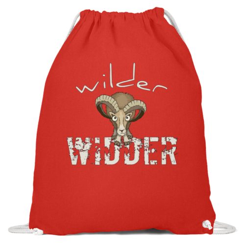 Wilder Widder | Mufflon Cooles Wild-Schaf - Baumwoll Gymsac-6230