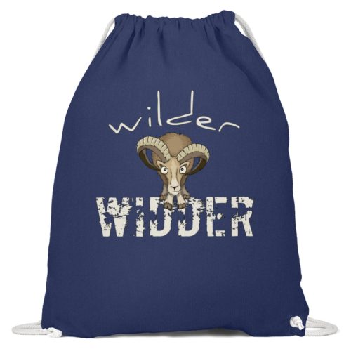 Wilder Widder | Mufflon Cooles Wild-Schaf - Baumwoll Gymsac-6057