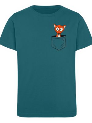 Fuchs in der Brusttasche | Taschen-Fuchs - Kinder Organic T-Shirt-6889