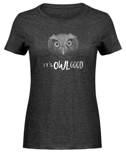 It-s OWL Good | Kritzel-Kunst-Eule - Damen Melange Shirt-6808