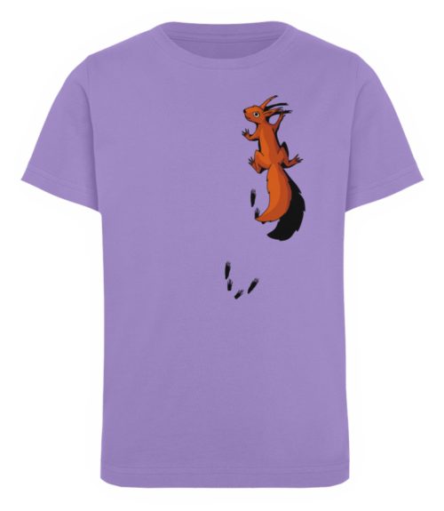 kletterndes Eichhörnchen mit Spuren - Kinder Organic T-Shirt-6904