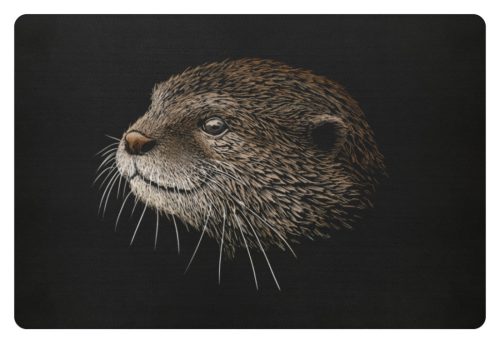 Otter Bleistift Zeichnung Kritzel-Kunst - Fußmatte-16