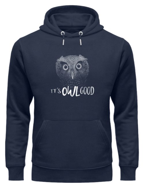 It-s OWL Good | Kritzel-Kunst-Eule - Unisex Organic Hoodie-6887