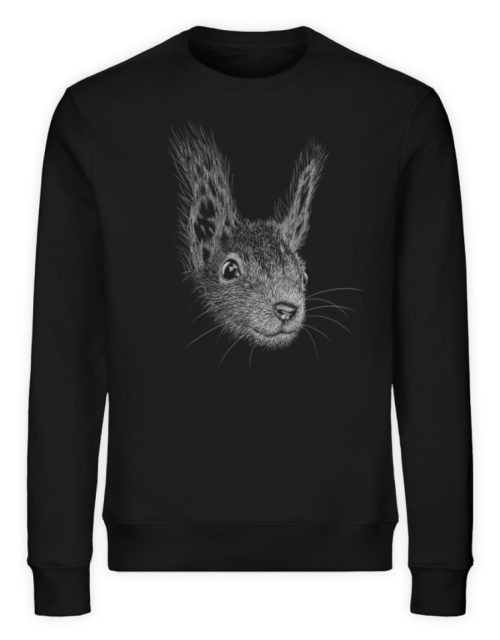 Eichhörnchen Bleistift Illustration - Unisex Organic Sweatshirt-16