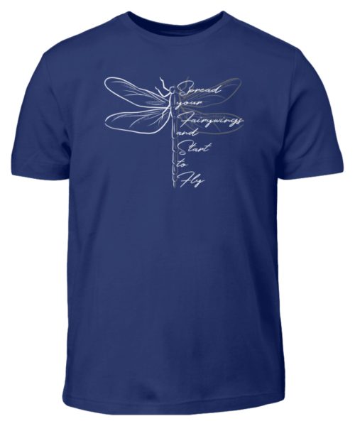 Breite die Flügel aus und flieg los | Libelle - Kinder T-Shirt-1115