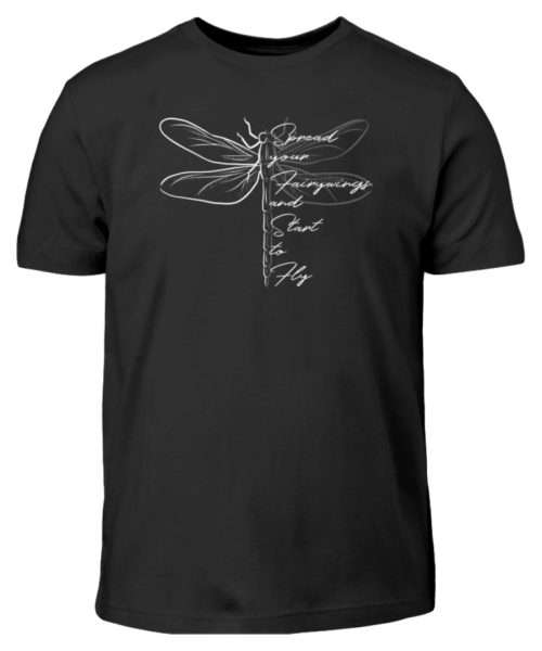 Breite die Flügel aus und flieg los | Libelle - Kinder T-Shirt-16