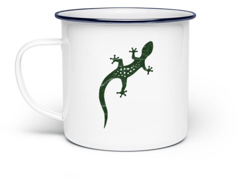 Eidechse Gecko Salamander Tasse - Emaille Tasse-3