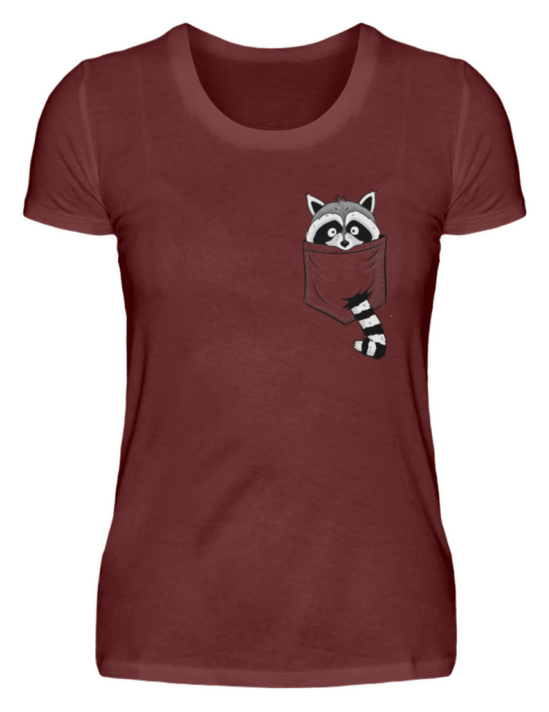 Waschbär in Deiner Brust-Tasche - Damen Premiumshirt-3192