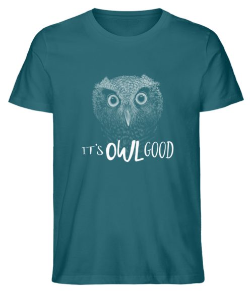 It-s OWL Good | Kritzel-Kunst-Eule - Herren Premium Organic Shirt-6889