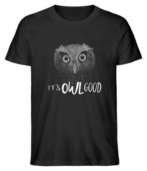 It-s OWL Good | Kritzel-Kunst-Eule - Herren Premium Organic Shirt-16