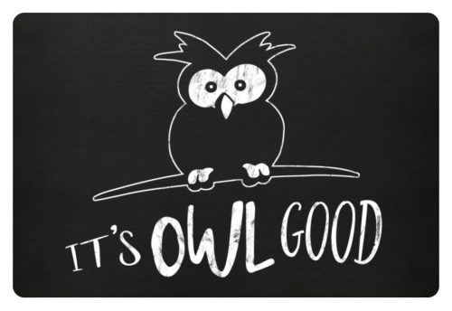 Its OWL good | Easy-Going Eule - Fußmatte-16